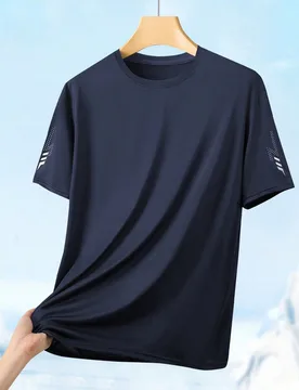 Camiseta de hombre de secado rápido con estampado gráfico y transpirable - Absorción de humedad, ajuste cómodo, ropa deportiva y para exteriores p - Shein - FashionsVida