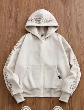 Sudadera con capucha casual de punto holgada para hombre con bordado de letras en inglés, estilo joven vintage, para regalos a amigos, esposo, novio, - Shein - FashionsVida