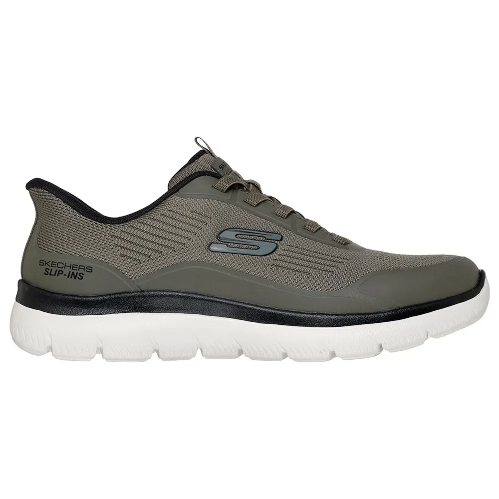 Sneaker Summits Leyter Olive Mesh / Pu EU 45 - Skechers - FashionsVida