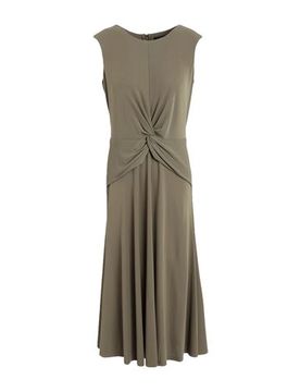 Vestido midi Mujer Verde militar 34,36,38,40,42 Mujer