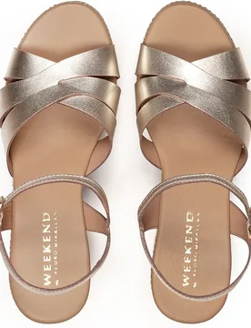Sandalias de plataforma de mujer con piso de brillos - Weekend by Pedro Miralles - FashionsVida