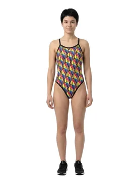 Revolution 80´s Lines Swimsuit Yellow L Women - TURBO - FashionsVida