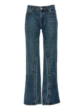 Jeans sempreverdi con gancio e occhiello