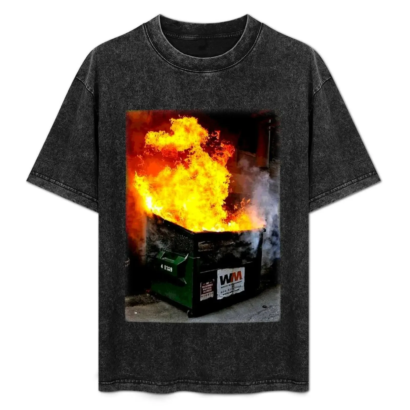 Dumpster Fire T-Shirt Work Short Sleeve Cotton Top - Aliexpress - FashionsVida