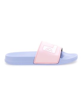 Ciabatte Rosa con Fascia Azzurra e Logo Bianco JUNE L 28