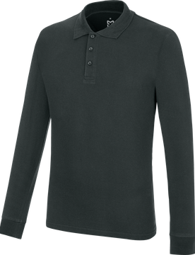 Polo de travail manches longues Job+ anthracite Gris foncé