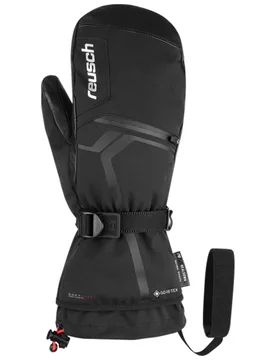 Fäustlinge für Ski-Sportler aus GORE-TEX Down Spirit GTX Mitten Black/Silver für Herren aus Leder Größe 10 schwarz - Reusch - FashionsVida