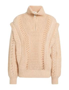 Rollkragenpullover Damen Beige 3 Damen