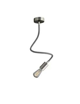 Cables Plafonnier Ou Applique Murale Flex Sans Ampoule 60 Cm Satin Titanium One Size