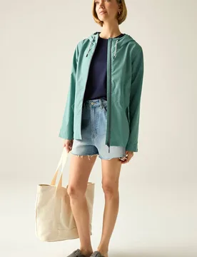 Women's Bayletta Hooded Waterproof Jacket in Teal Size: 26 - Teal - Size: 26 - Regatta - FashionsVida