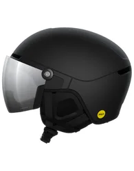 Skihelm mit integriertem Visier Obex Visor Uranium Black Matt/Clarity Universal/Partly Sunny/Silver für Herren Größe 51-54 cm schwarz