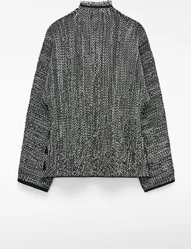 Chaqueta de mujer corta en punto mezcla - Adolfo Dominguez - FashionsVida