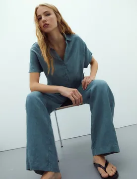 Camisa de mujer manga corta - Andam - FashionsVida