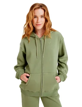Sweat-shirt à Zip Surf Stoked Oil Green S - Roxy - FashionsVida