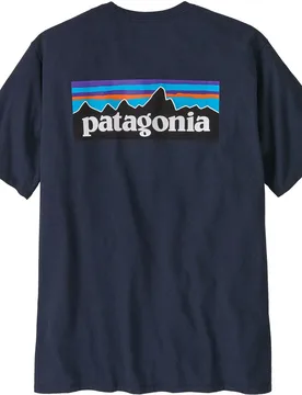 P-6 Logo Responsibili Herren T-Shirt, blau S - Patagonia - FashionsVida