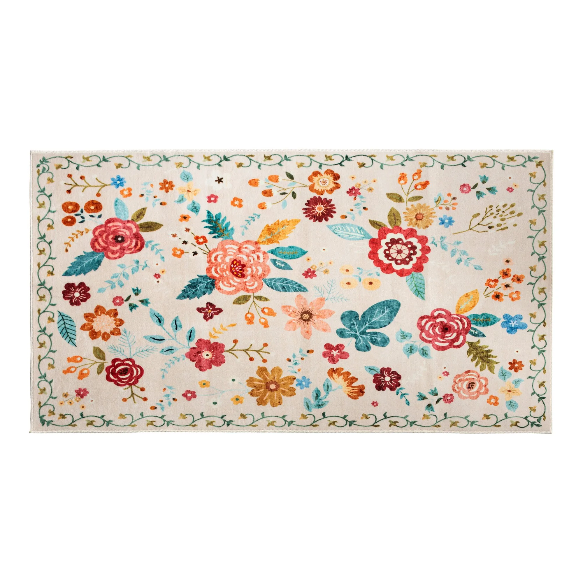 Teppich „Flower Power“ mehrfarbig - viva domo - FashionsVida
