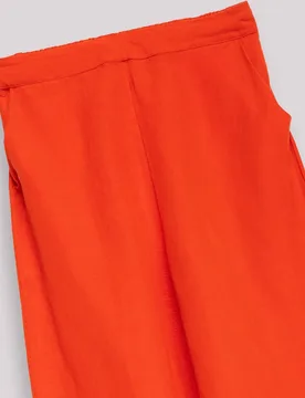 Pantalones rectos de mujer fluidos con botones laterales - Niza - FashionsVida