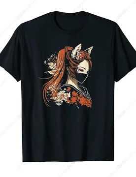 Kitsune manga anime kumiho japan nine-tailed fox otaku T-Shirt - Aliexpress - FashionsVida