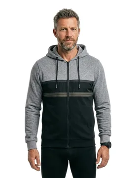 Sweat-shirt à Zip Mmfl00890-fa150114 Medium Grey Melange S - Antony Morato - FashionsVida