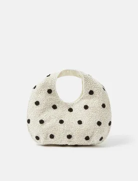 Polka Dot Grab Bag Cream female - Accessorize - FashionsVida