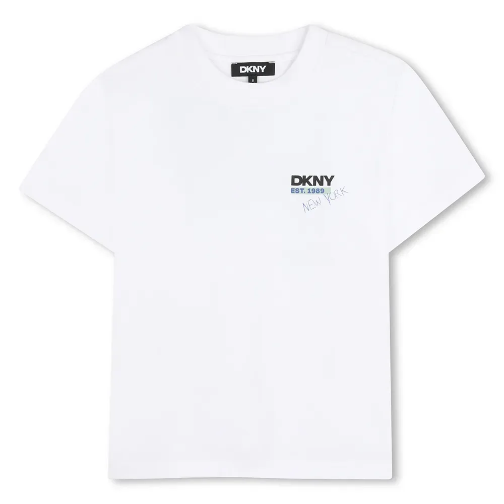 Maglietta A Maniche Corte D6257 White 14 Anni - DKNY - FashionsVida