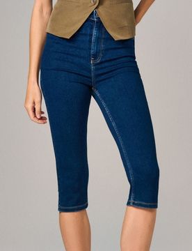 Sinsay - Jeans capri - blu scuro