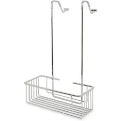 Jabonera de rejilla rectangular para colgar en mampara con perchas