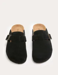 M&S Suede Corkbed Mule Black male