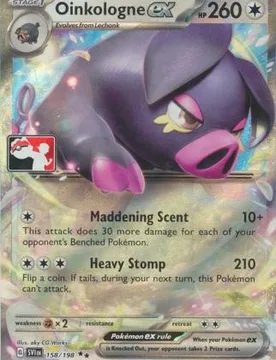 Pokemon Scarlet & Violet (Base Set) 158/198 Oinkologne ex (Prize Pack League Promo) - Pokémon - FashionsVida