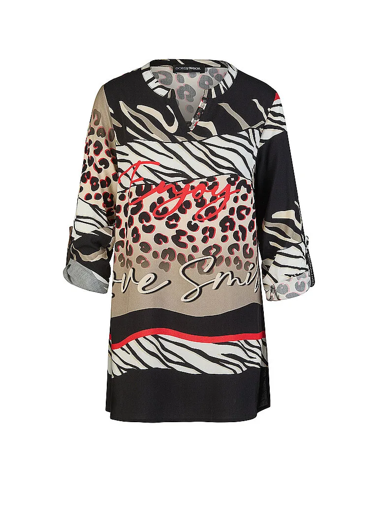 Blusenshirt negro 50 - Doris Streich - FashionsVida