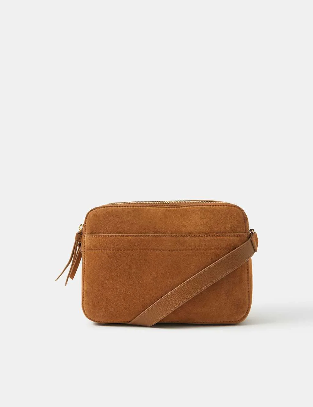 Suede Cross Body Camera Bag Tan female - Accessorize - FashionsVida