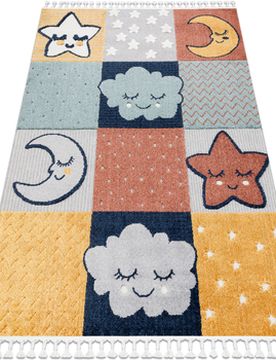 Teppiche Teppich Yoyo Gd52 Grau / Gelb - 80x150 Cm 80x150 Cm
