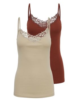 ONLY Top 'ONLKira' beige / rojizo