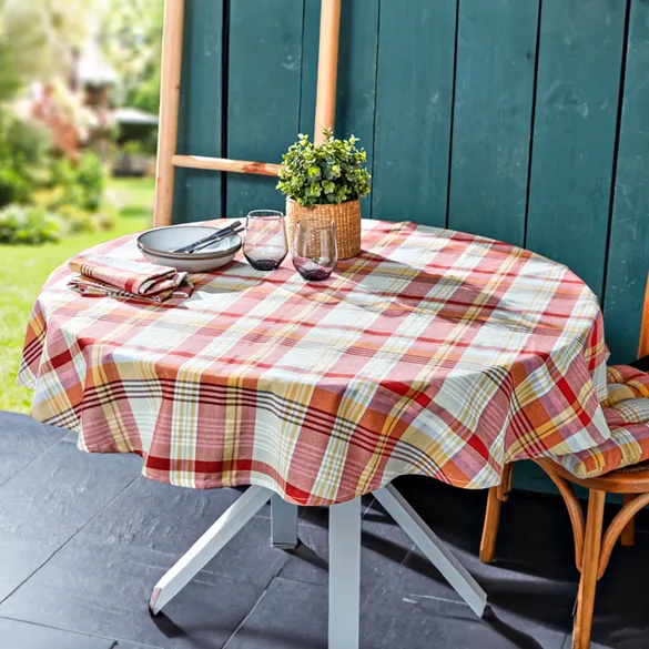 Schäfer Tischdecke kariert Ø 140 cm Eldo - Schafer - FashionsVida