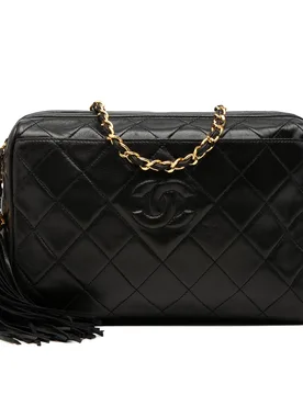 CC Diamond Quilted Lambskin Tassel Camera Bag - Chanel - FashionsVida