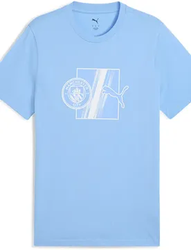 T-shirt à Manches Courtes Manchester City Fc Football Culture 25/26 Team Light Blue / White S