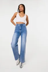 Women's Light Blue Diamante Jeans Size: 12 - Light Blue - Size: 12