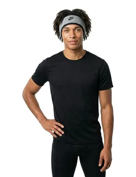 Bandeau Club Fleece 2.0 Dark Grey Heather / Black / Black One Size - Nike Accessories - FashionsVida