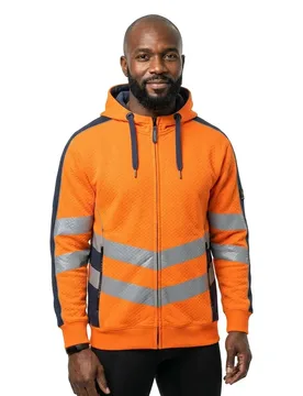 Sweat-shirt à Zip Safe Supreme 50138 Hi-Vis Orange / Dark Navy L - MASCOT - FashionsVida
