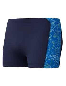 Hyperboom Panel Swimming Shorts Navy / Lagoon Blue 34 Men - Speedo - FashionsVida