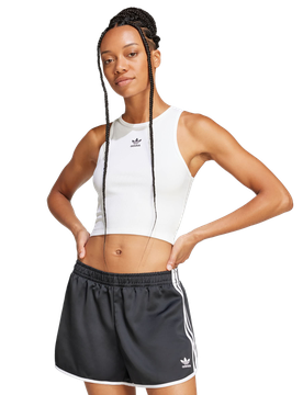 Essentials Ribbed Tank Top Donna - Magliette Bianco - Taglia M (38-40) - Jersey di cotone M (38-40)