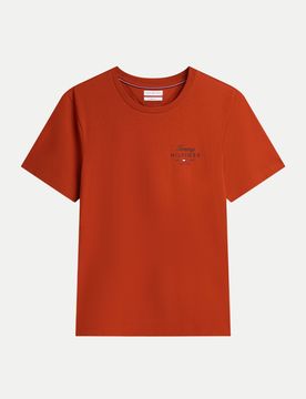 T-Shirt mit Logo-Print Rot L