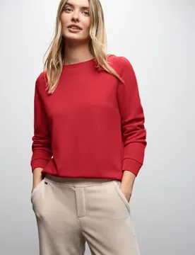 Shirt mit Tape Details female Rot