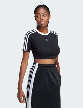 Stripes Baby Donna - Magliette Nero - Taglia 34/XS - Jersey di cotone 34/XS