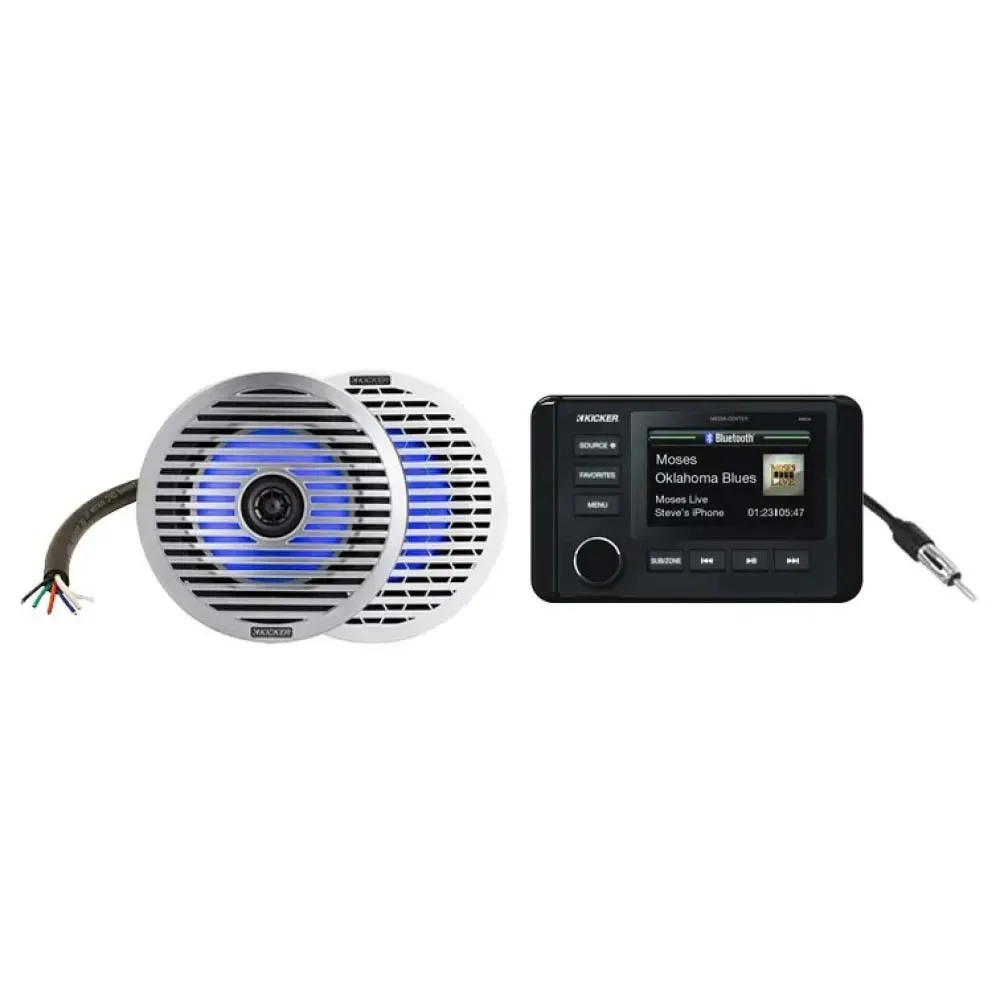 Kmc4 Pack Hp Flat Led Speaker Black / White One Size unisex - KICKER - FashionsVida