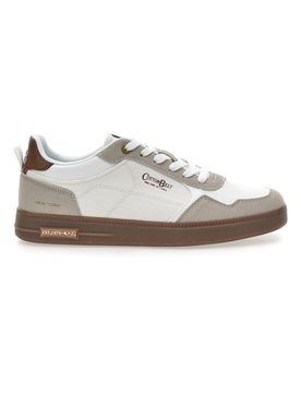 Sneakers bianche con dettagli marroni HOOK CVS 43