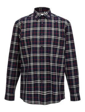 Camicia con stampa check a maniche lunghe