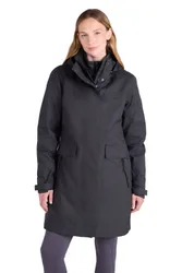 Women's 'Rain On' Lightweight Full Zip Warm Padded 3 in 1 Waterproof Jacket in Black Size: 12 - Black - Size: 12
