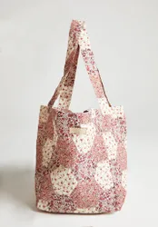Tara Aster Patchwork Print Tote Bag In Pink - One Size