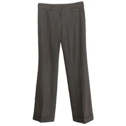 Brown Pinstripe Suit Trousers